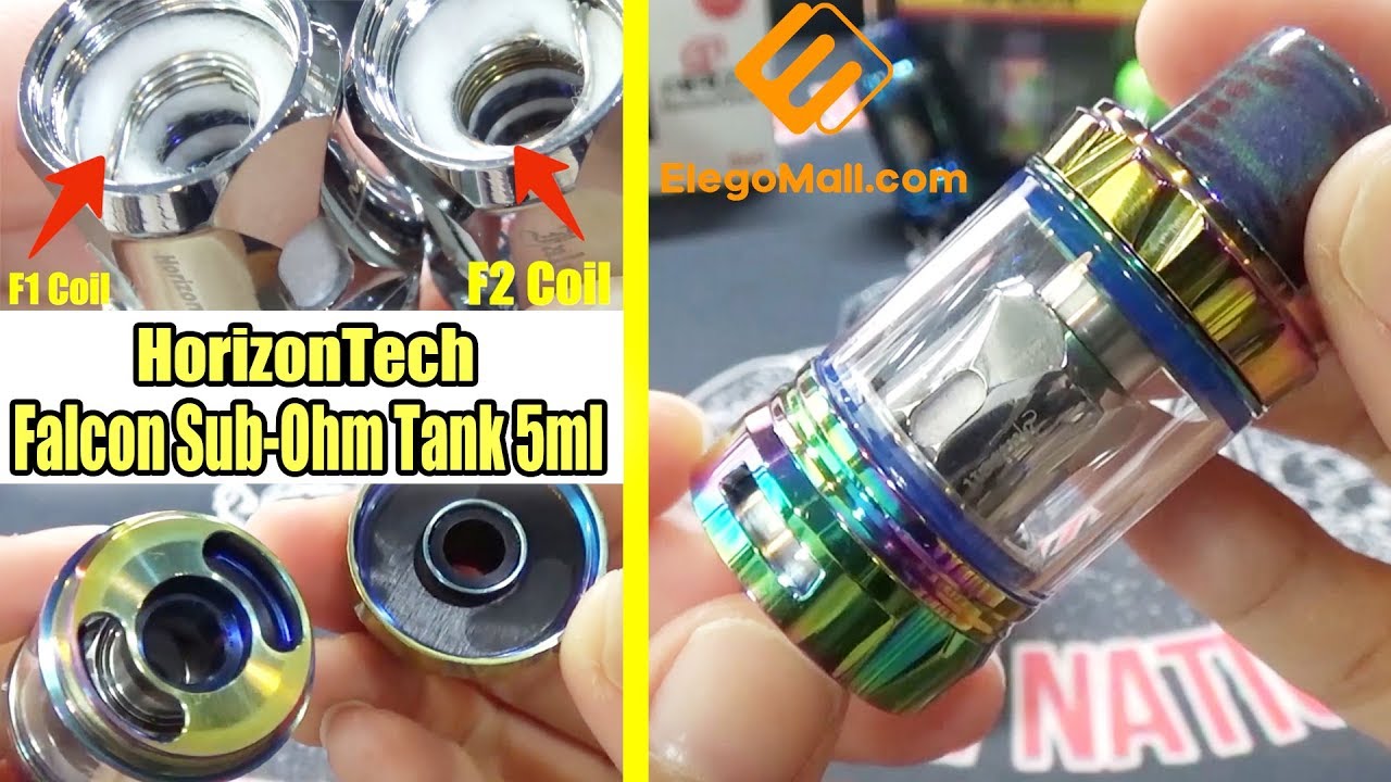 HorizonTech Falcon Tank | Groundbreaking Pulp&Wood or Mesh Coil | Elegomall.com