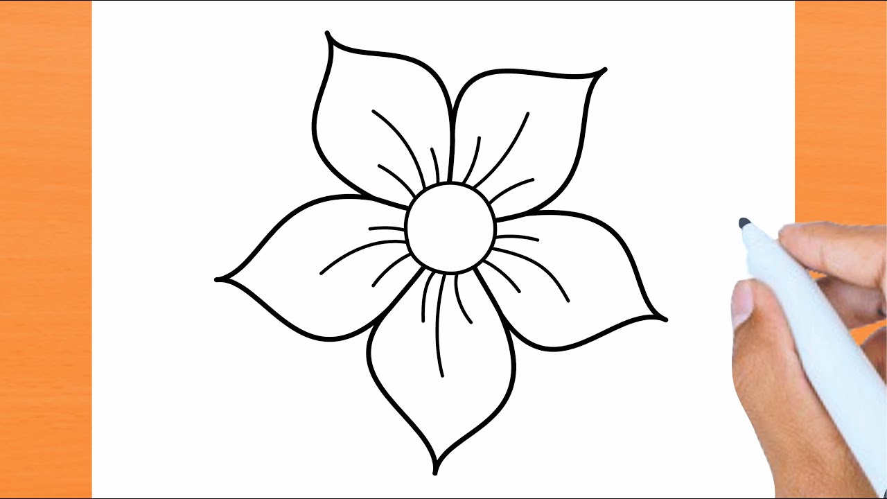 COMO DESENHAR UMA FLOR - passo a passo f&aacute;cil