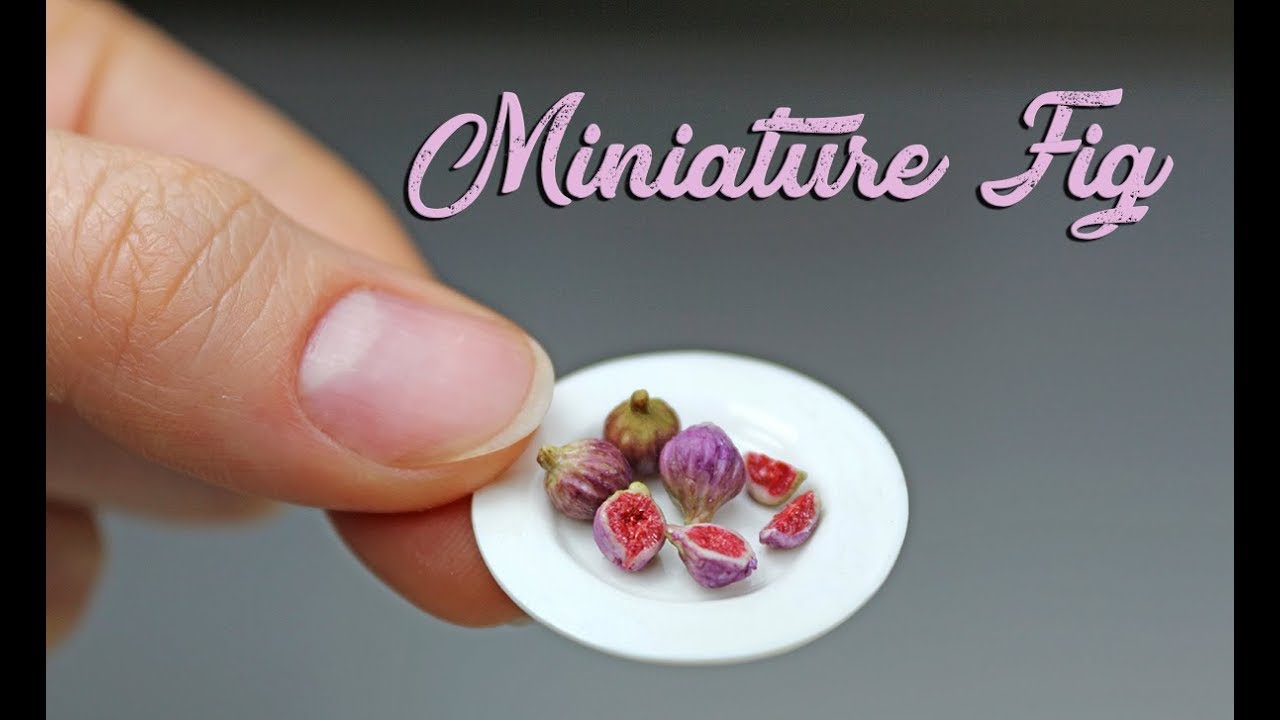Realistic Miniature Figs - Polymer Clay Tutorial // Miniature Food