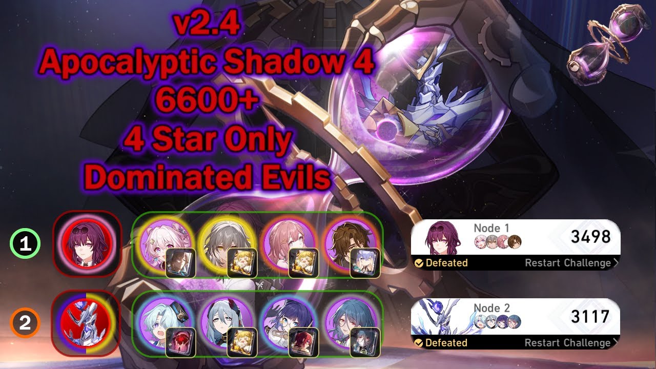 Misha & [Hunt] March 7th | 4 Star Only | Apocalyptic Shadow Stage 4 (HSR | v2.4)