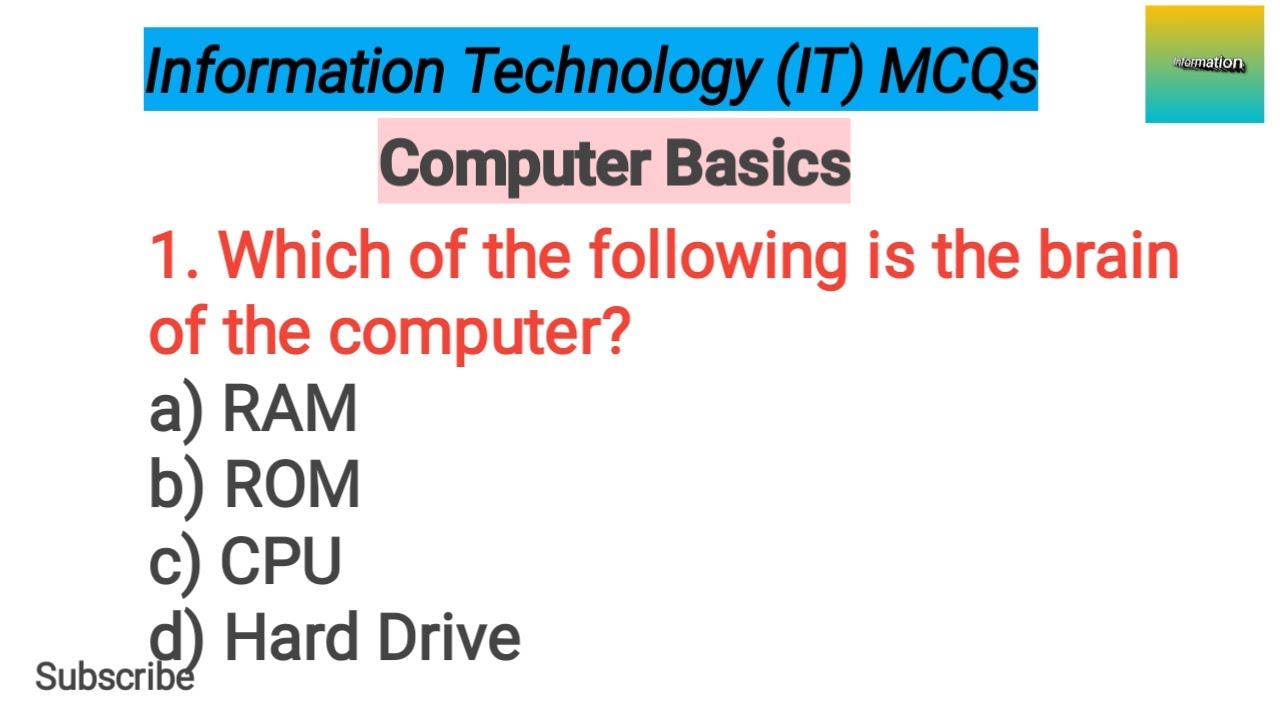 Информационные технологии MCQ/ИТ MCQ/наиболее повторяющиеся ИТ MCQ/важные ИТ MCQ