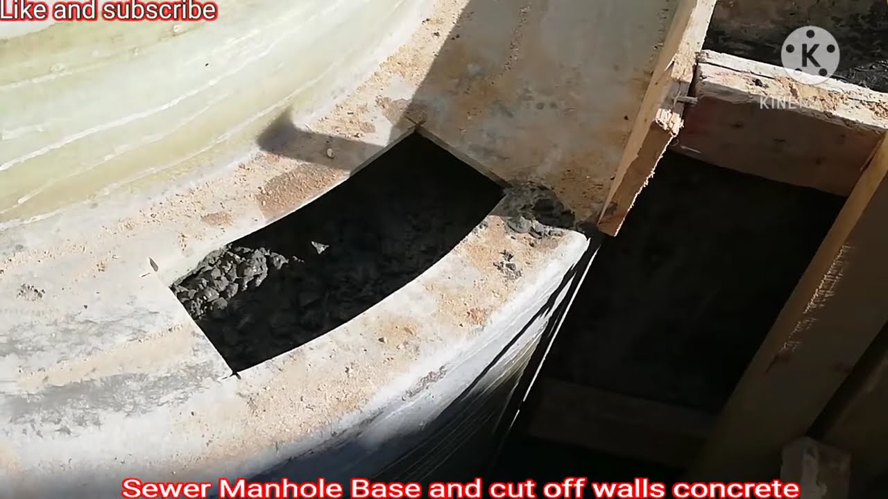 Sewer Manhole concrete(Base and cut off walls)