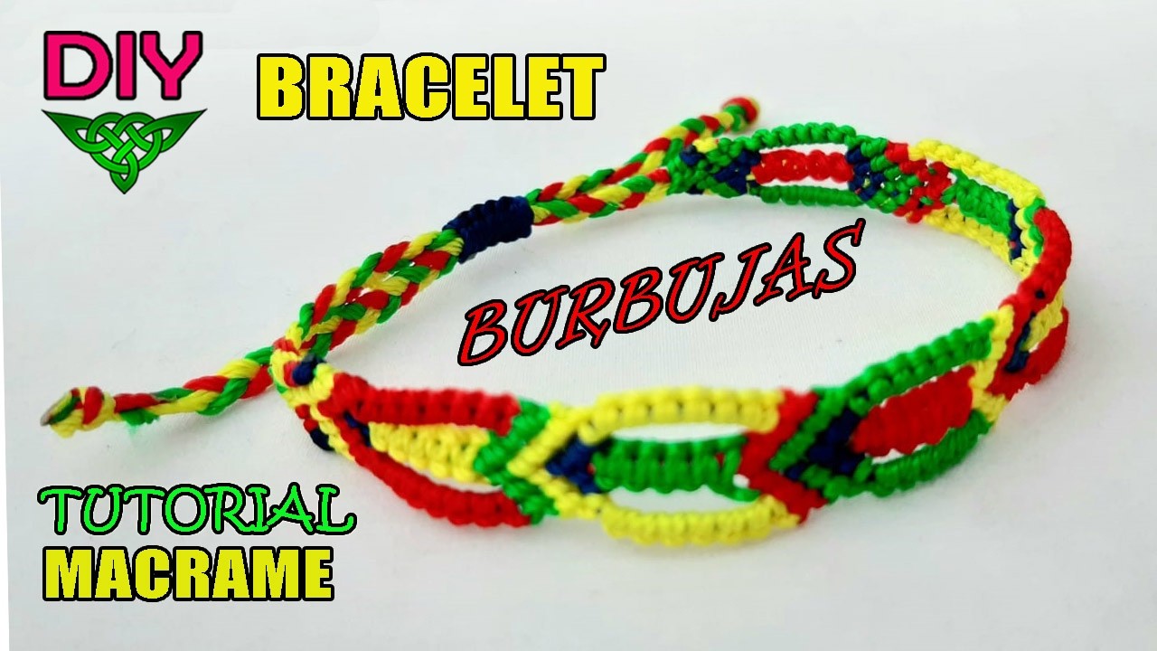 PULSERA BURBUJAS Como hacer Pulsera de Hilo | Tutorial Macrame Paso a Paso | Macrame Bracelet