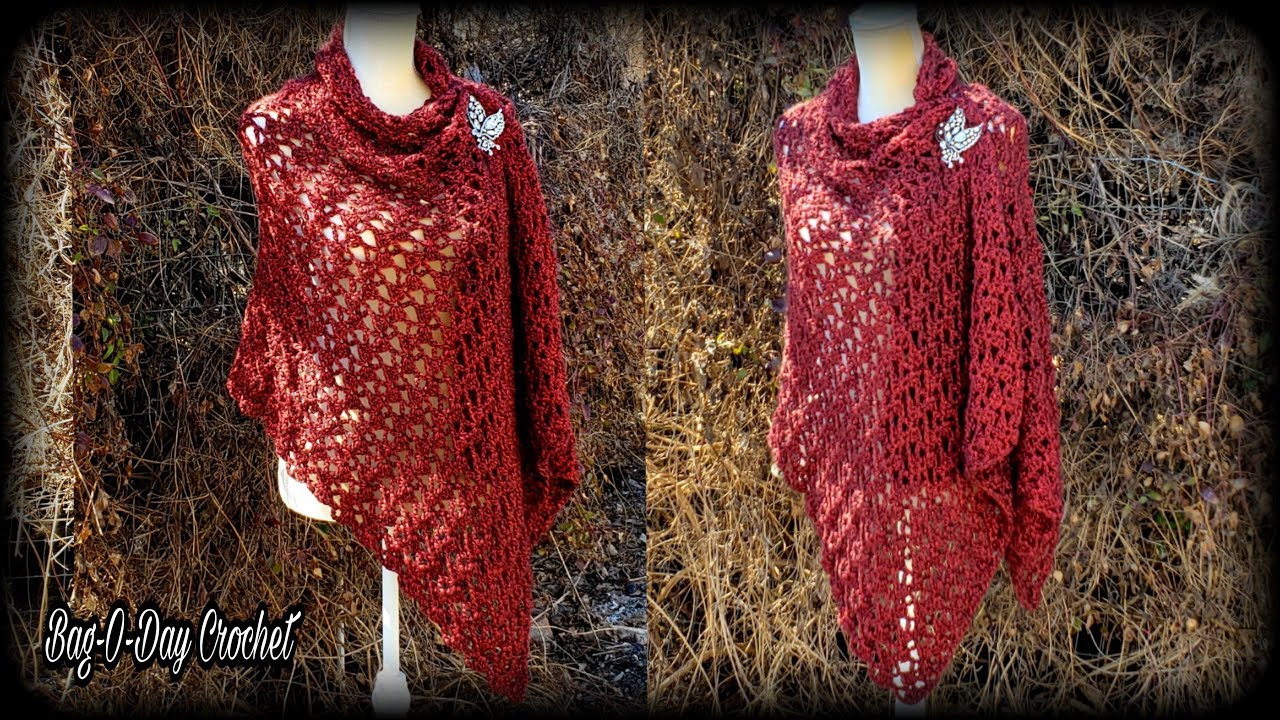 Easy Crochet Rectangle Shawl | Rock 