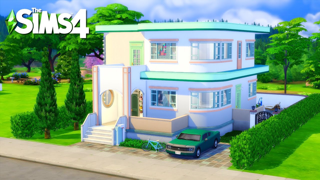 ART DECO FAMILY HOME | The Sims 4: Speed build & Save file (NO CC)