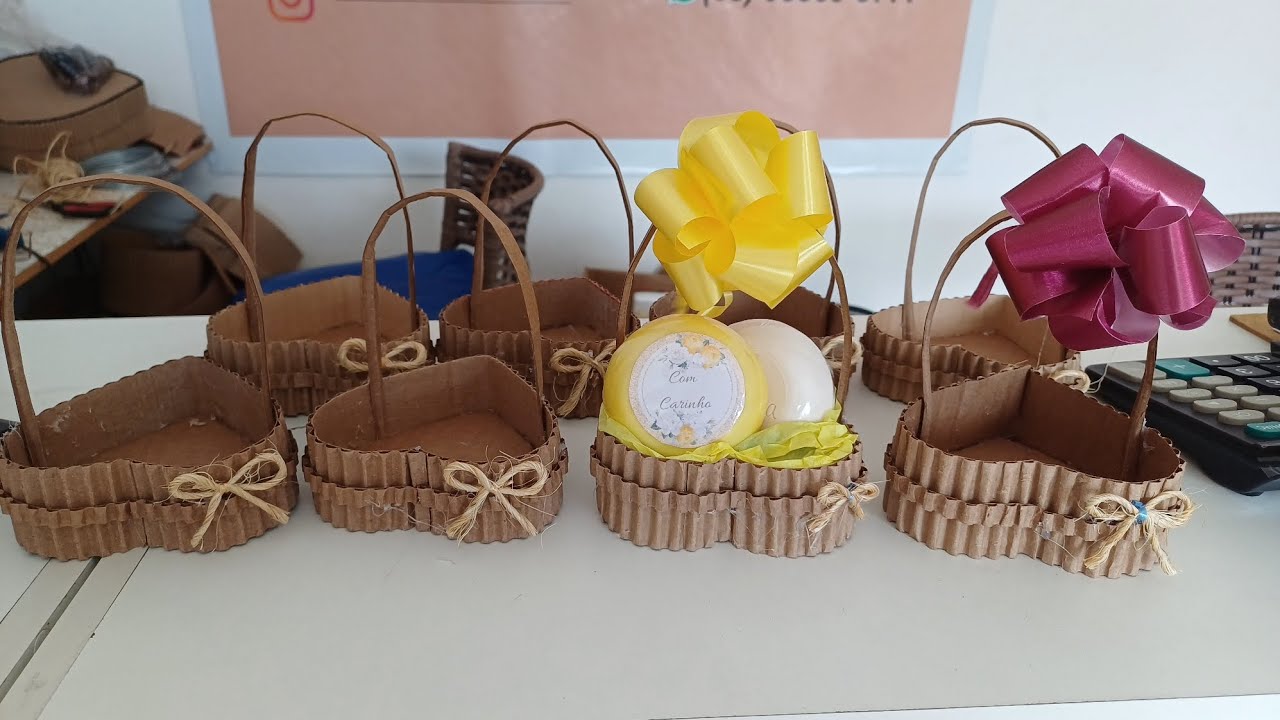 cesta formato coração 8cm para lembrancinhas com sabonetes ou chocolates