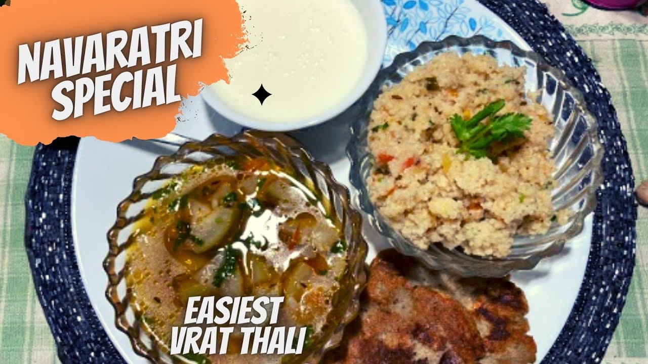 Navratri special vrat thali recipe 🙏। Falahari thali। Navratri Vrat ki thali kaise banaye