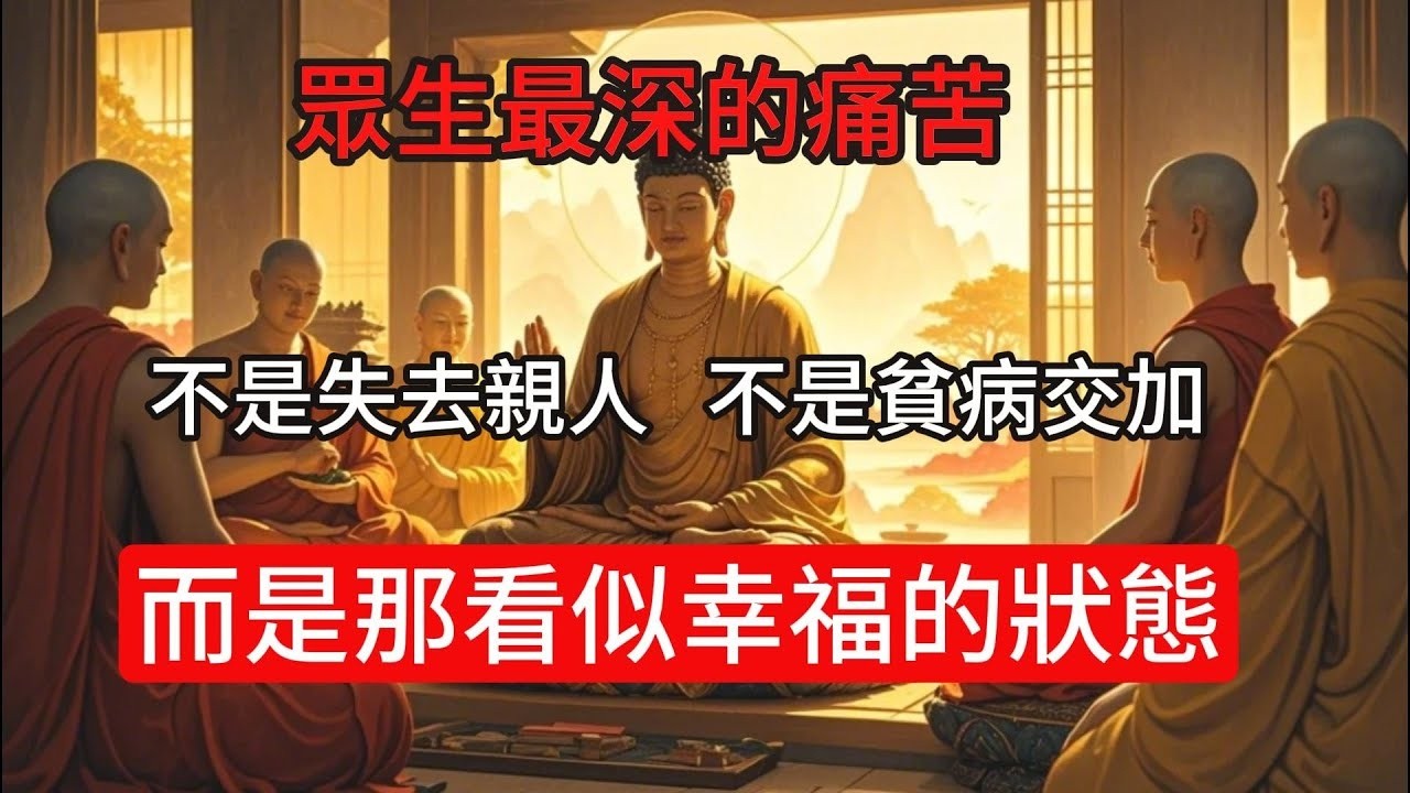 眾生最深的痛苦，不是失去親人，不是貧病交加，而是那看似幸福的狀態 佛教 ｜知識｜修行｜人生 ｜金剛經｜南無阿彌陀佛#佛家 #大悲咒#修行 #教育#大悲咒#禪悟人生 #智慧#哲学#因果#冥想