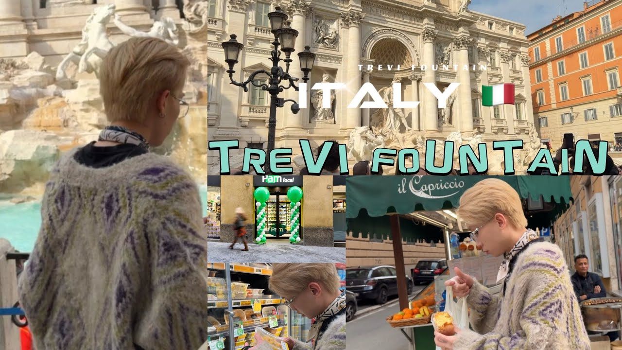 1 NGÀY ở  ITALY 🇮🇹 Trevi Fountain ⛲️ #vlog #italy #travel #trevifountain 