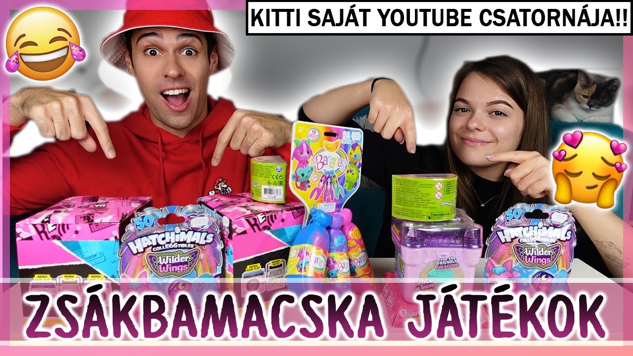 $ ZSÁKBAMACSKA GYEREKJÁTÉKOK KITTIVEL 😱 *kitti saját csatornája?!* 💜  $