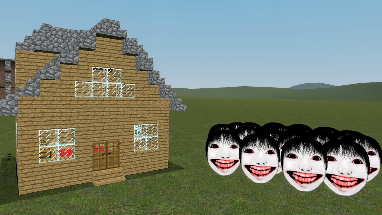 Yoshie Kimura Vs Minecraft Houses In Garry's Mod