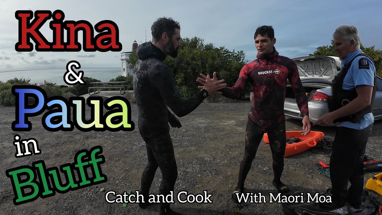 Paua and Kina Diving in Bluff with the Legendary Maori Moa [Catch and Cook]
