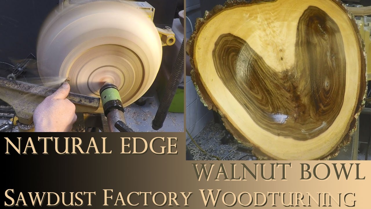 Woodturning - Natural Edge Walnut Bowl -