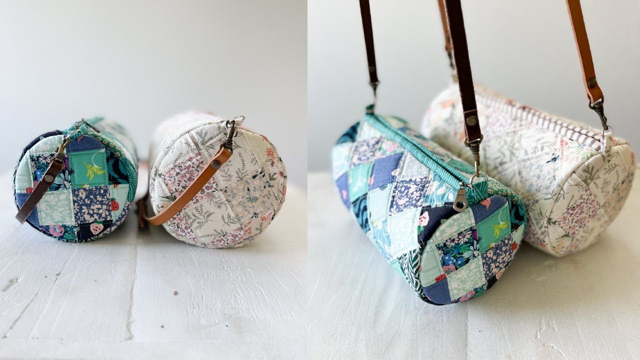 How to sew a Quilted Rolipoli Bag  | DIY Bag | how to make Round Tube Bag