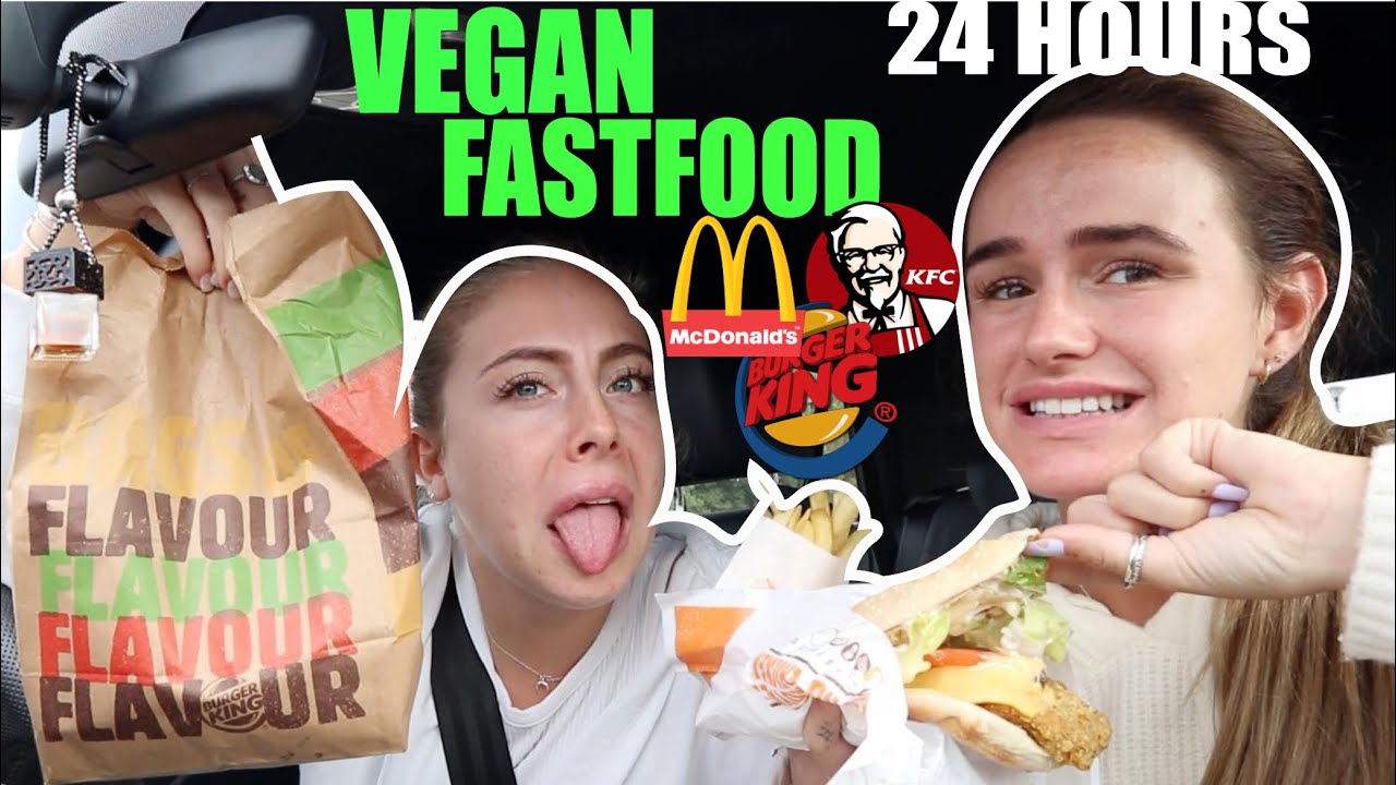 ONLY EATING VEGAN FAST FOOD FOR 24 HOURS *disaster* | Syd and Ell