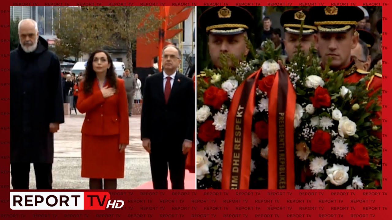 Ceremonia e ngritjes së Flamurit në Vlorë! Krah Ramës, Vjosa Osmani dhe Bajram Begaj l E PLOTË