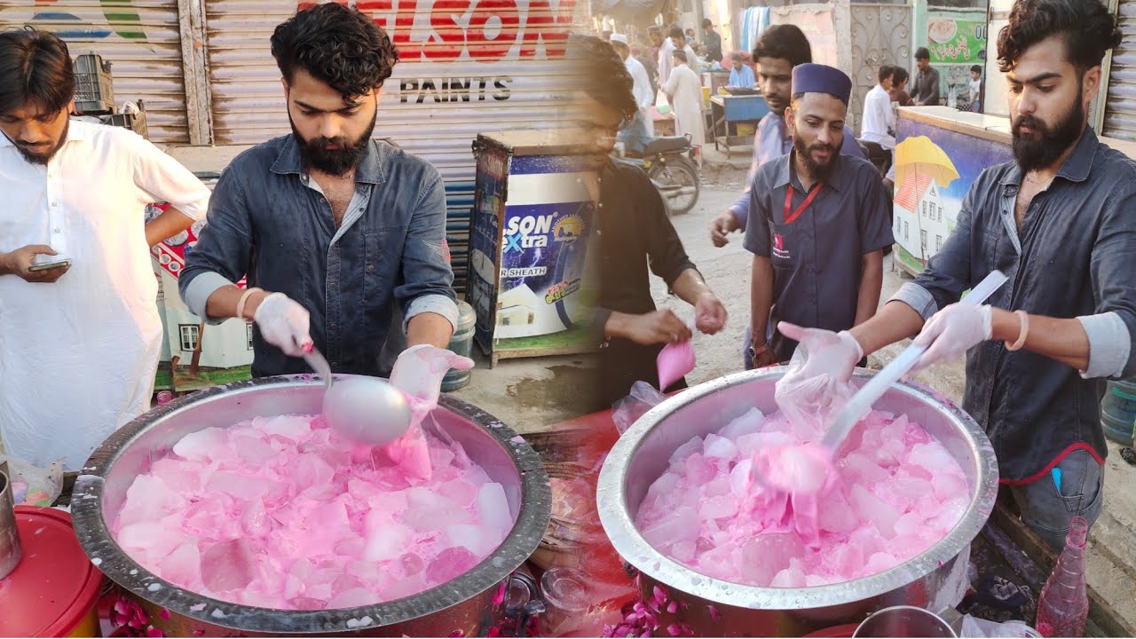 Sherbat-e-Muhabbat in Karachi Pakistan | Ramadan Special Street Drink ❤️ | WAHJOC Food