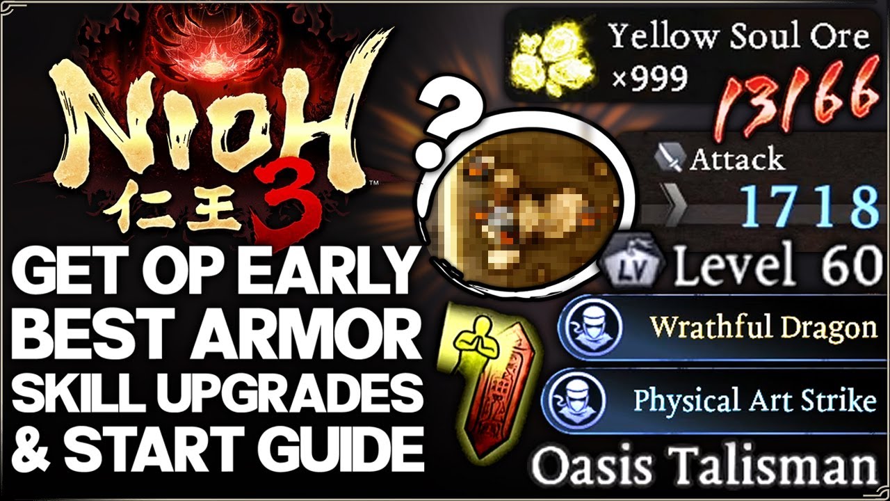Nioh 3 - Don't Miss THIS - Get OP Early & Fast - Best Start, Build & Weapon Guide & IMPORTANT Tips!