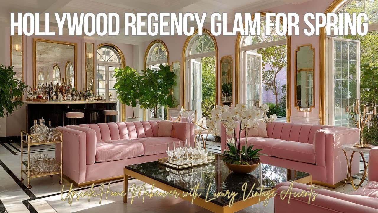 Hollywood Regency Glam for Spring: Upscale Home Makeover with Luxury Vintage Accents