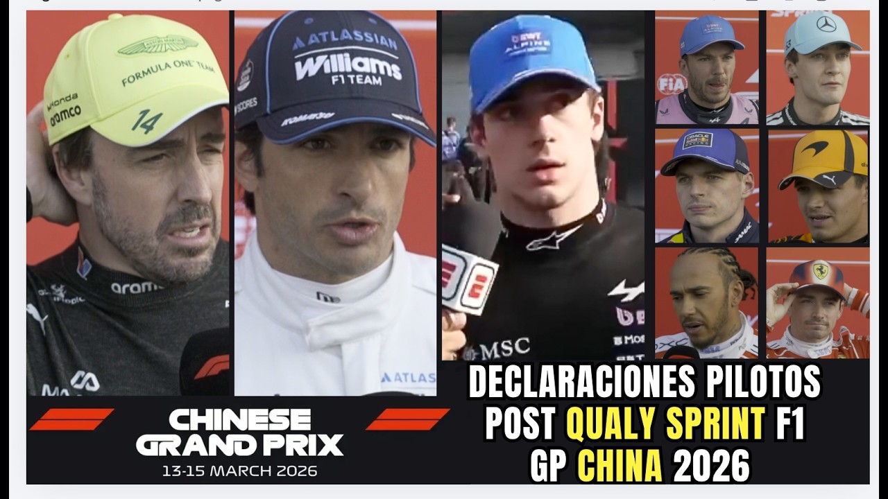 DRAMA ABSOLUTO para Sainz y Alonso Declaraciones pilotos POST QUALY SPRINT F1 GP CHINA 2026