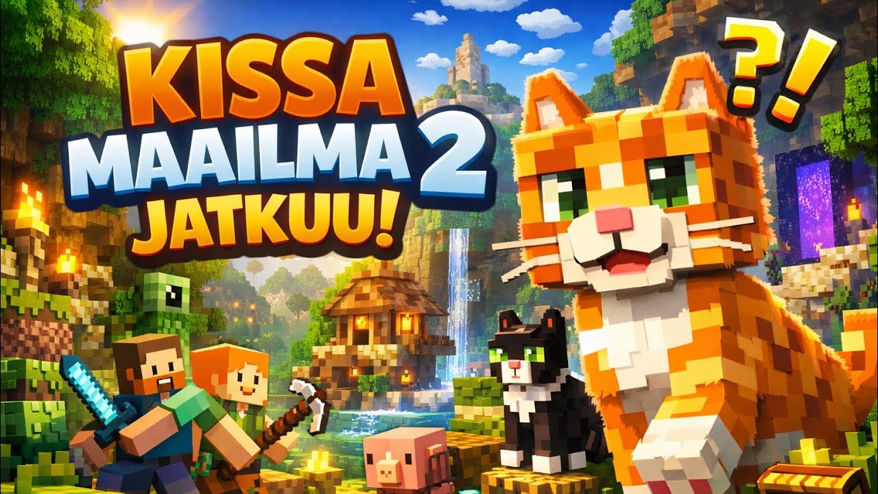 Minecraft  kissamaailma jatkuu 😺