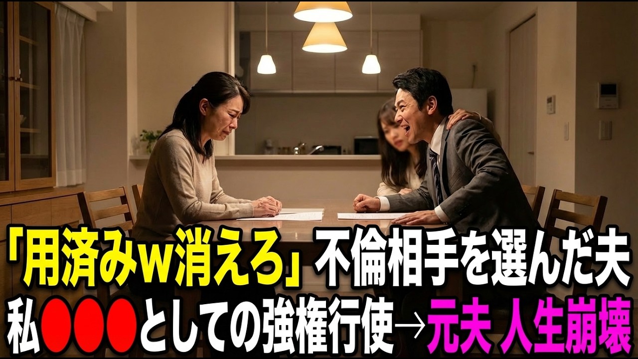 「用済みｗ消えろ」私「了解（即離婚）」→数時間後、夫「カードが使えない…強制退去？」私「あ、その家の〇〇は私よ」夫「は？」