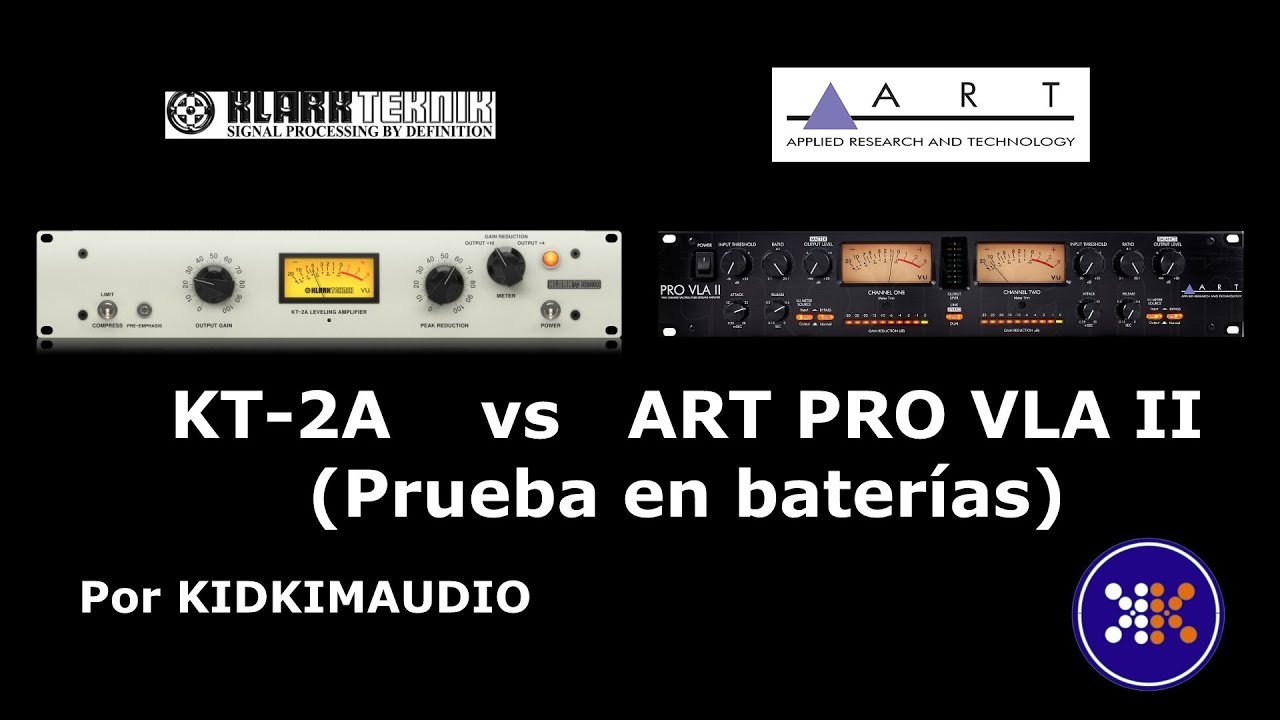 Tutorial COMPRESORES - Comparativa KLARK TEKNIK KT 2A vs ART PRO VLA II (6) (Prueba en Baterías)