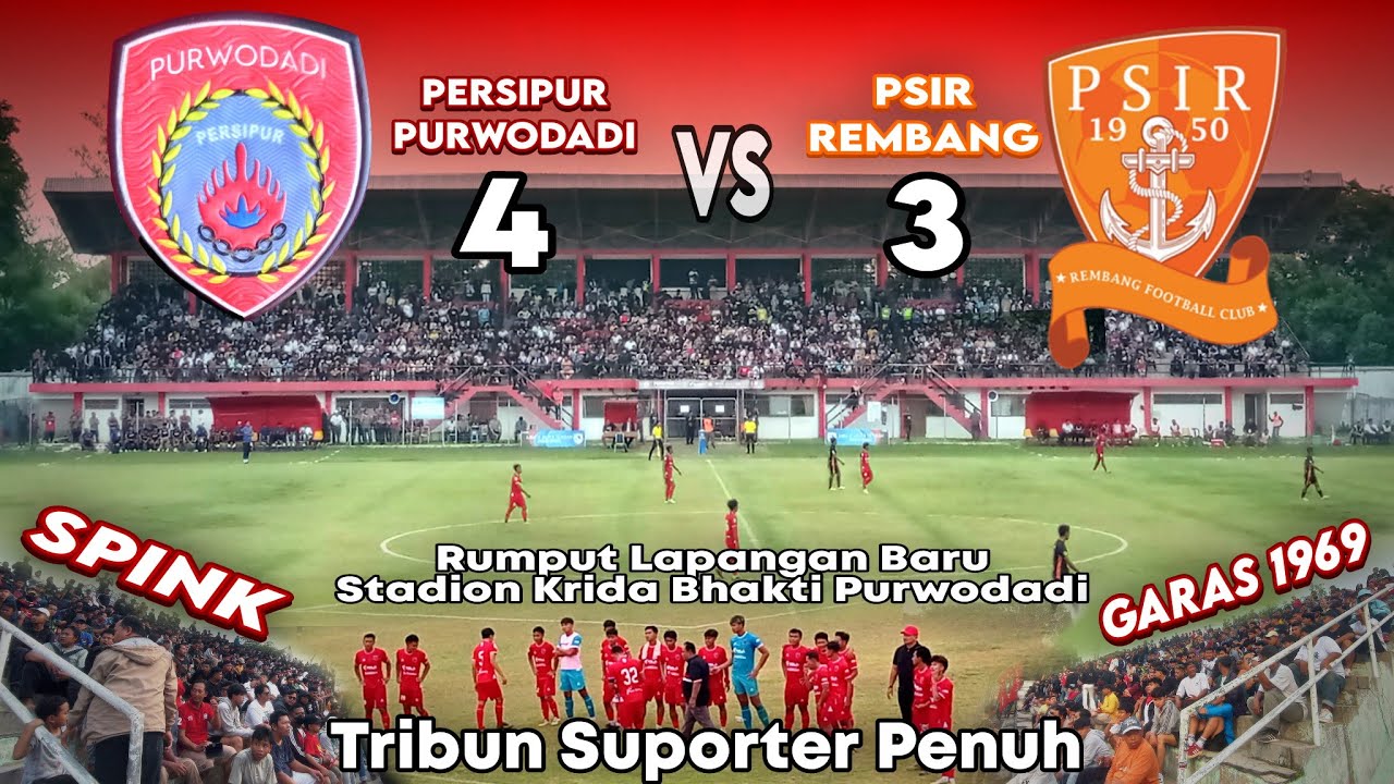 Tribun Suporter Stadion Krida Bhakti Purwodadi penuh | Persipur VS PSIR Liga 4 Jateng 2025