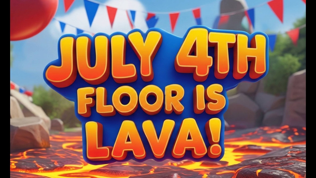 Bluey July 4th Floor is Lava Party — Brain Break for Kids