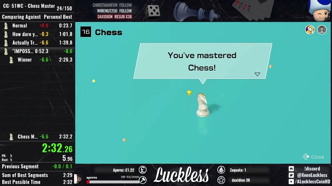 Clubhouse Games: 51 WwC - Chess Master in 2m 32s (TWR)