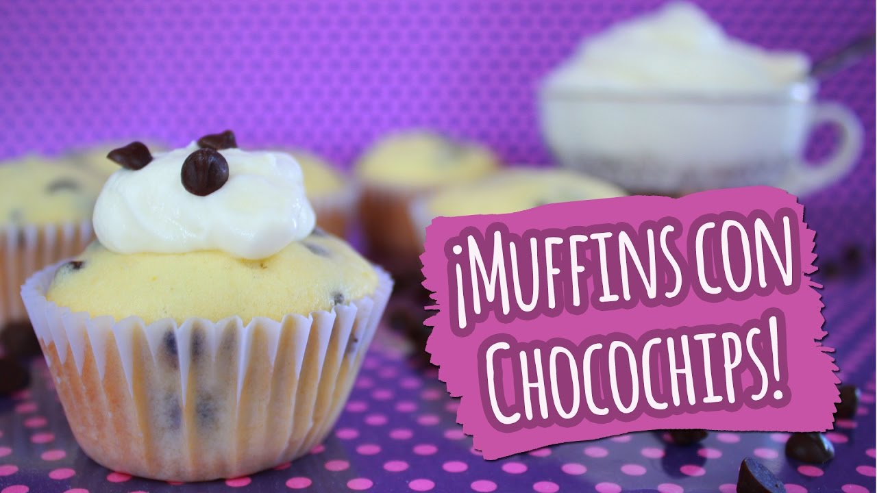 MUFFINS DE VAINILLA CON CHIPS DE CHOCOLATE ¡MUY FÁCILES! │ Vainilla Crocante