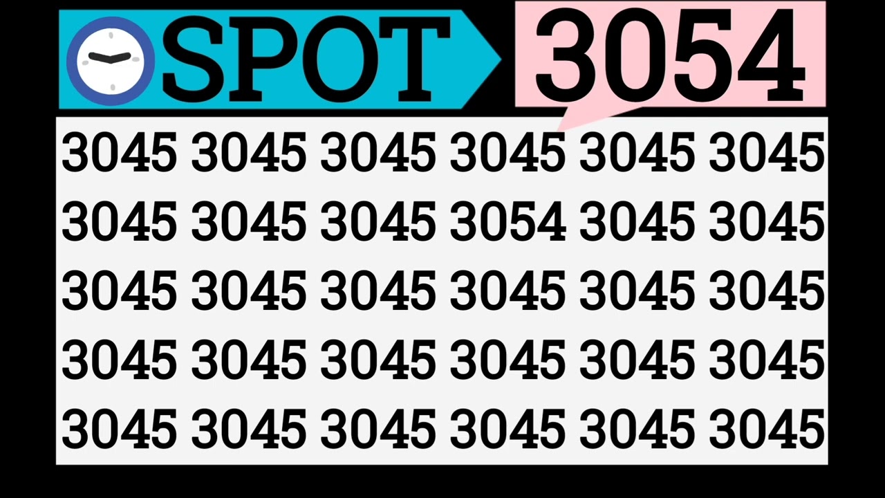 Only the Sharpest Minds Spot This Number-3054 Instantly! #eymath #viral #trending 