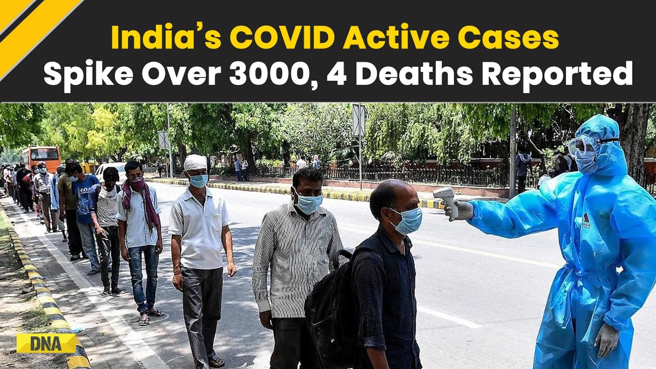 COVID-19 News: India's COVID Active Cases Spike Over 3,000  With 4 Deaths Reported | Corona Virus
