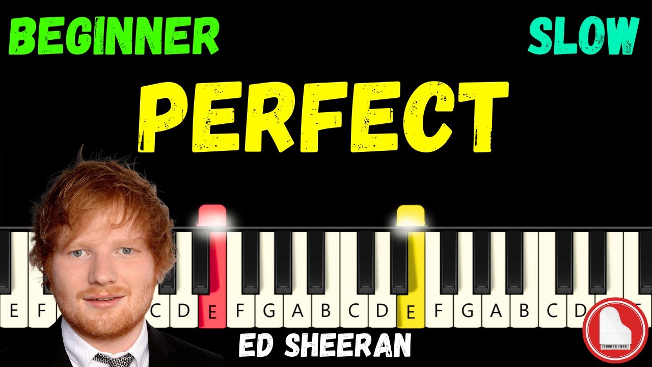 Perfect 💖 Ed Sheeran💖 EASY SLOW Beginner Piano Tutorial (MIDI + Sheet Music)