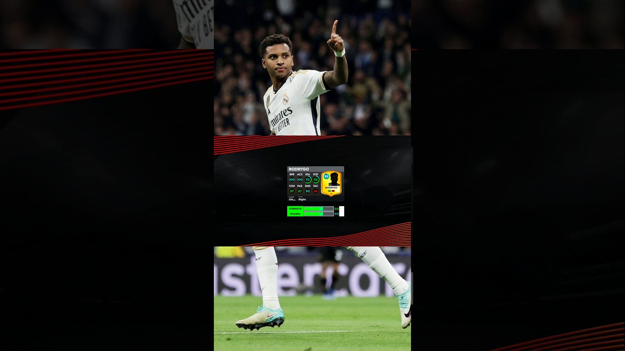 DLS 25 Rodrygo Full MAX and Best Couching Tips ! #dls25 #rodrygo  #dls24 #dreamleaguesoccer25