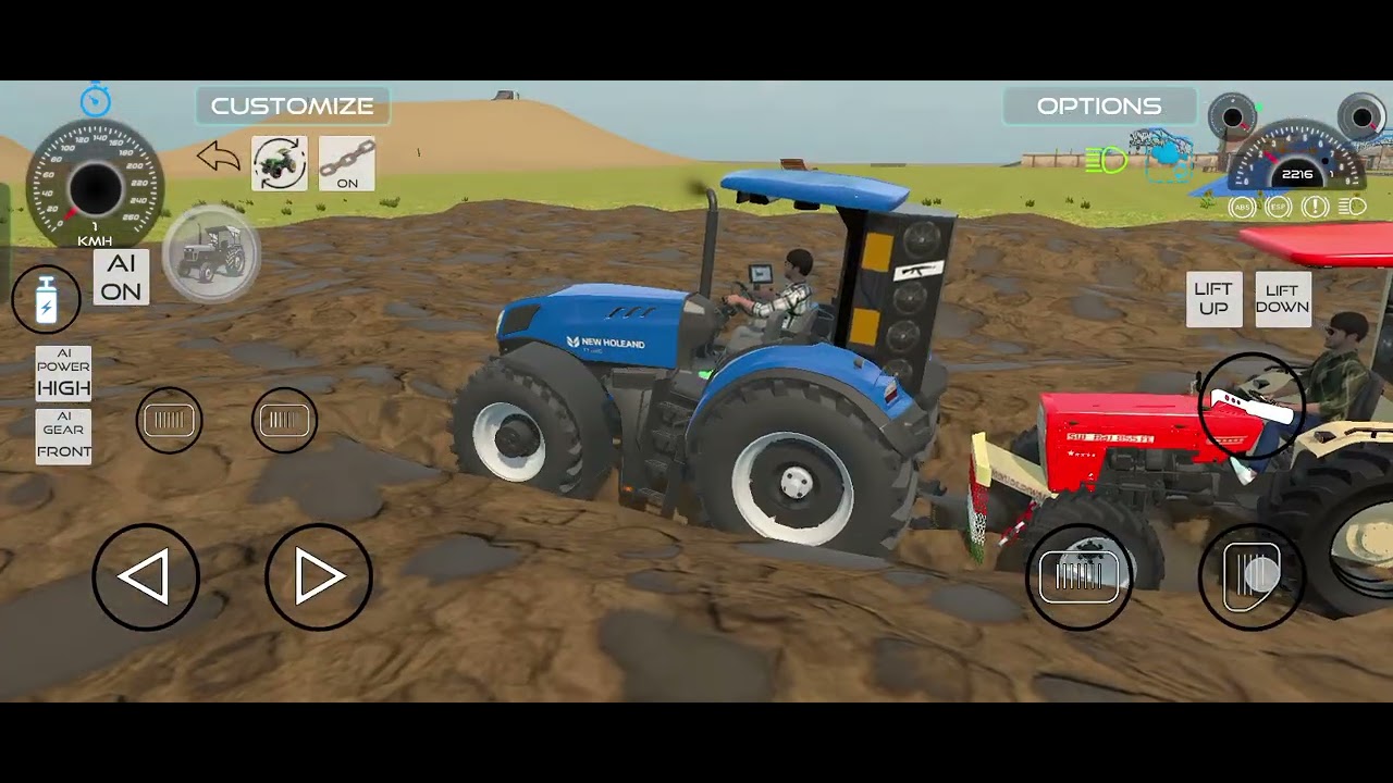 Indian Vichcle Simulatar Sawraj Ke piche 4 trolley chod Li New Holland Add Ho gya #gaming #games 