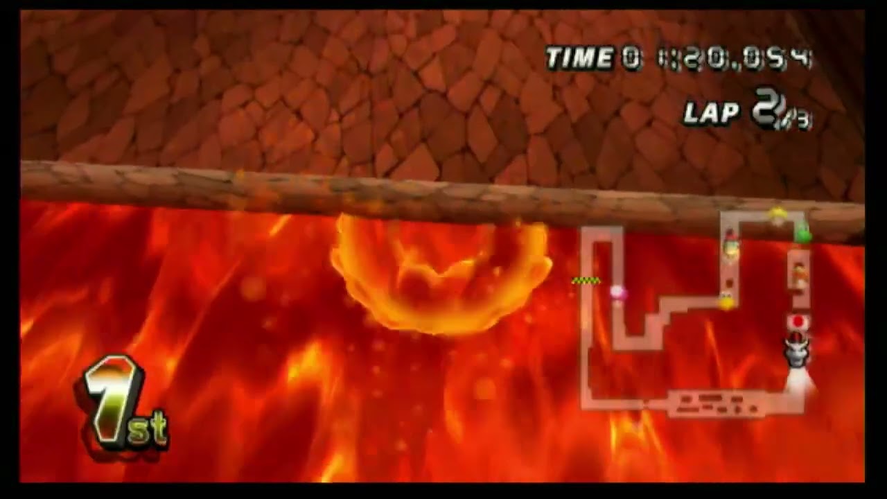 Mario Kart Wii Retro Rewind: Dry Bowser races in GBA Bowser Castle 2