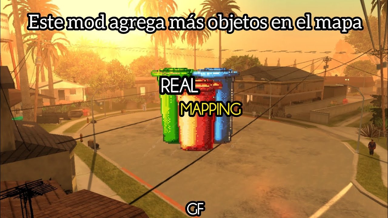 Este mod Agrega Varias decoraciones Al mapeado de GTA San Andreas Android | Real Mapping |