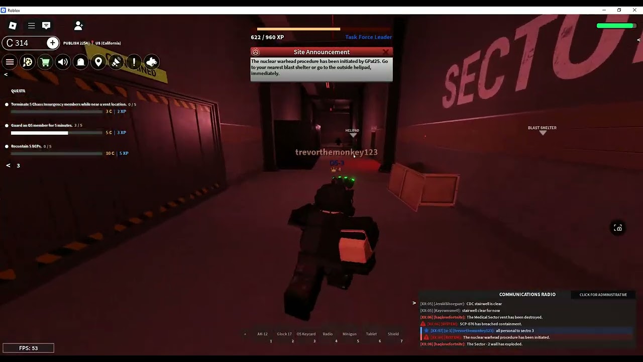 Scp roleplay Ep #8 (Nuke, and weapon crates in class d chaos)