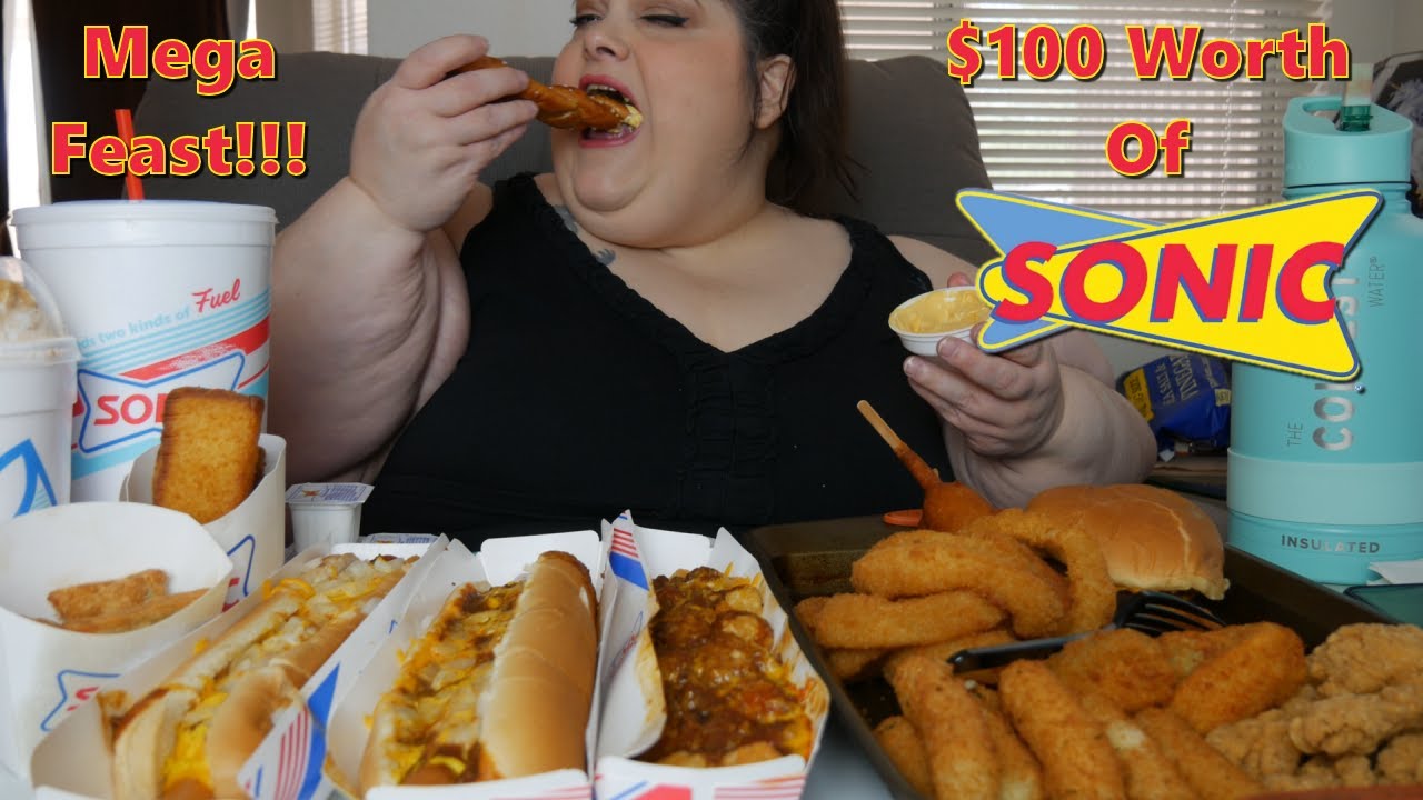 $100 Worth of Sonic (Enough Food for a Family of Five) Mukbang Feast