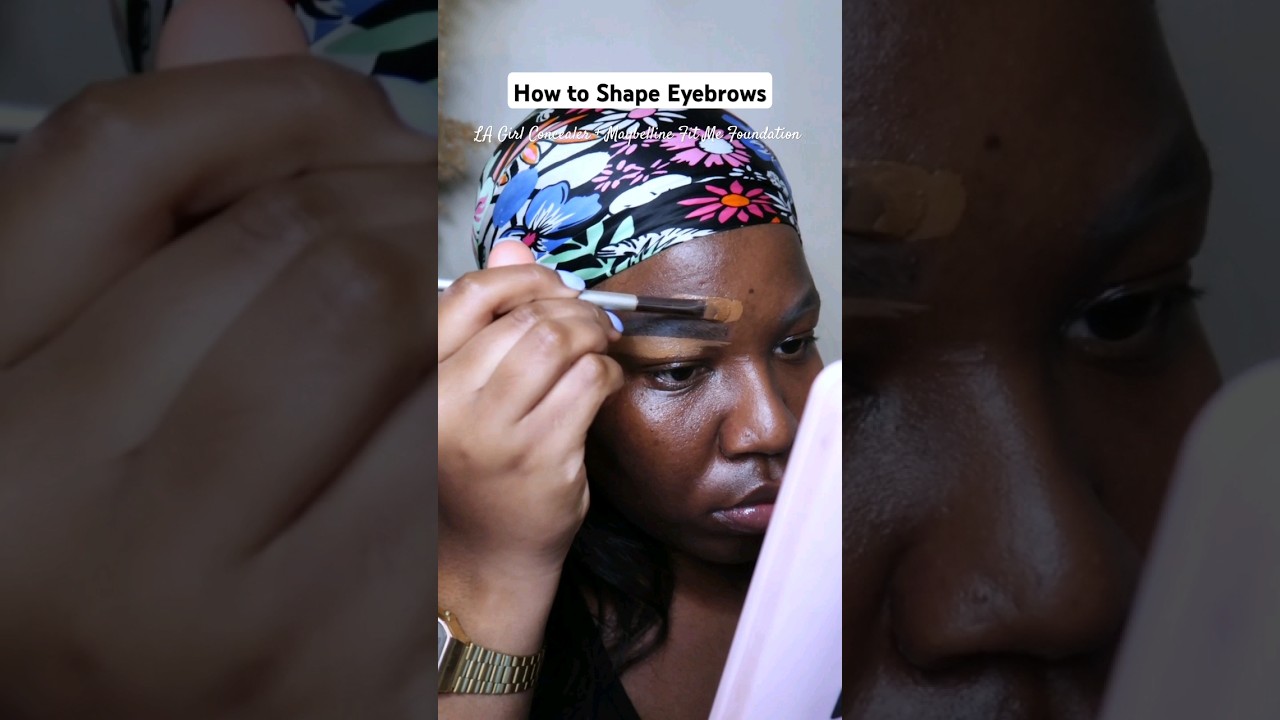 How to Shape Eyebrows with LA Girl Pro Concealer and Maybelline Fit Me Foundation 🫧