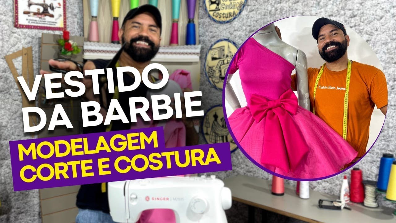 COSTURANDO UM VESTIDO DA BONECA MAIS FAMOSA DO MUNDO A BARBIE 🧵✂️#live #costuracriativa #livedehoje