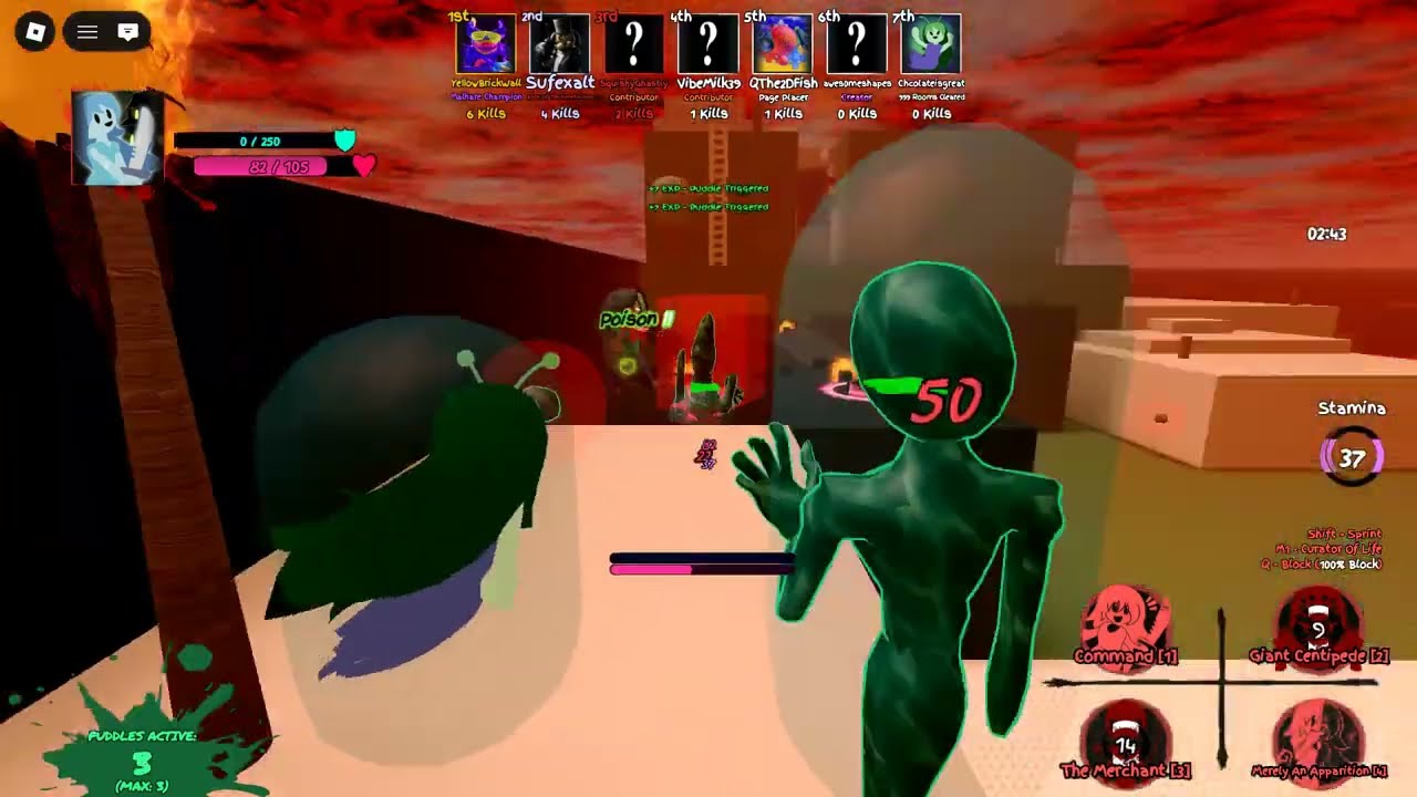 more fright fighters encounters (herobrine, kool killer, ao oni) (awes0meshapes in a server)