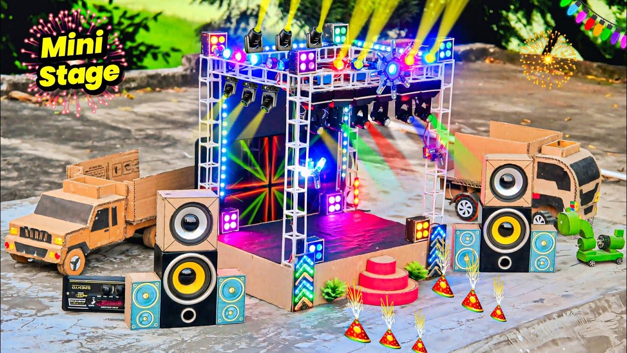 Navratri Durga Murti Special Mini Stage Dj Making At-New Home | How to Make Mini Stage with dj truss