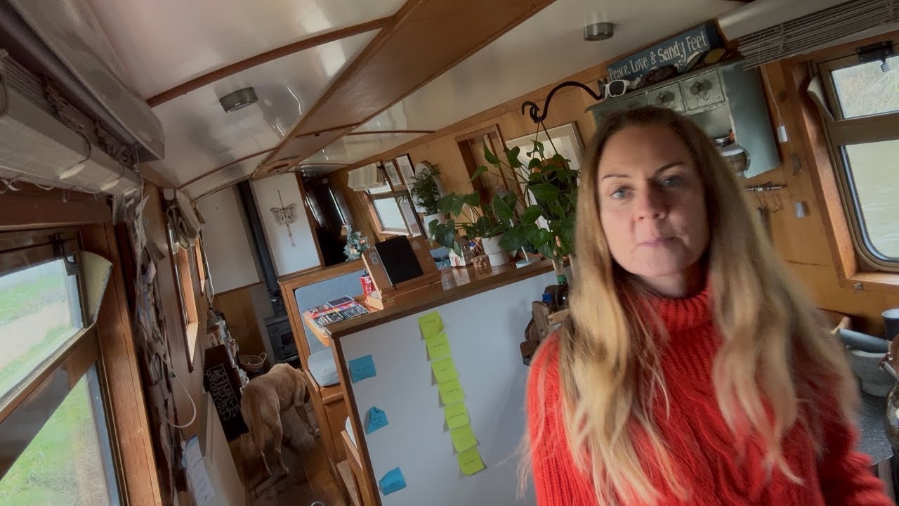 Hit by a Winter's Moorland Tempest On My Narrowboat #265