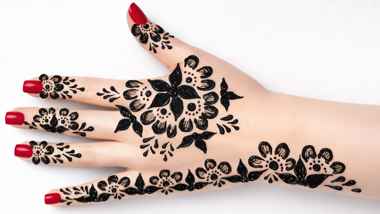 Beautiful Stylish Mehndi Design for Back hand/Bold floral henna design/Eid Mehndi Design/Henna 2026