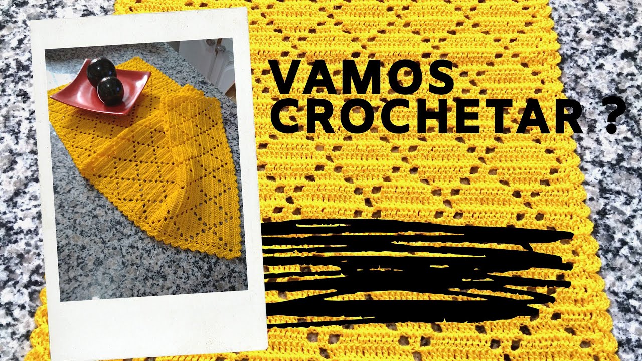 🏵🌟💛Caminho de mesa em crochê fácil e lindo