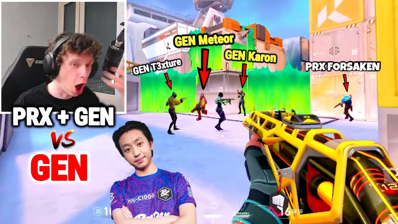 PRX Something & PRX F0rsakeN Played With GEN T3xture Against Gen Meteor & Gen Karon in Ranked Lobby