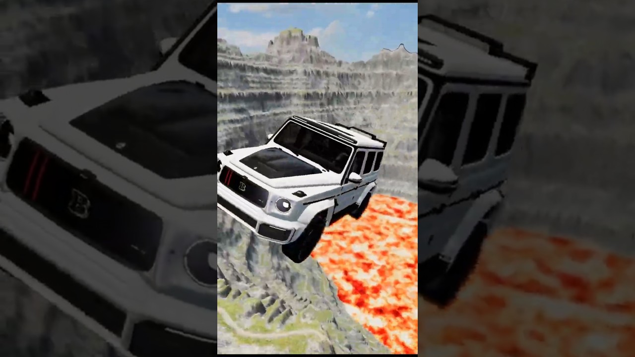 Cars vs Giant Lava Pit &ndash; BeamNG.drive #beamngdrive #automobile #usa #beamng #brasil #india #brasil