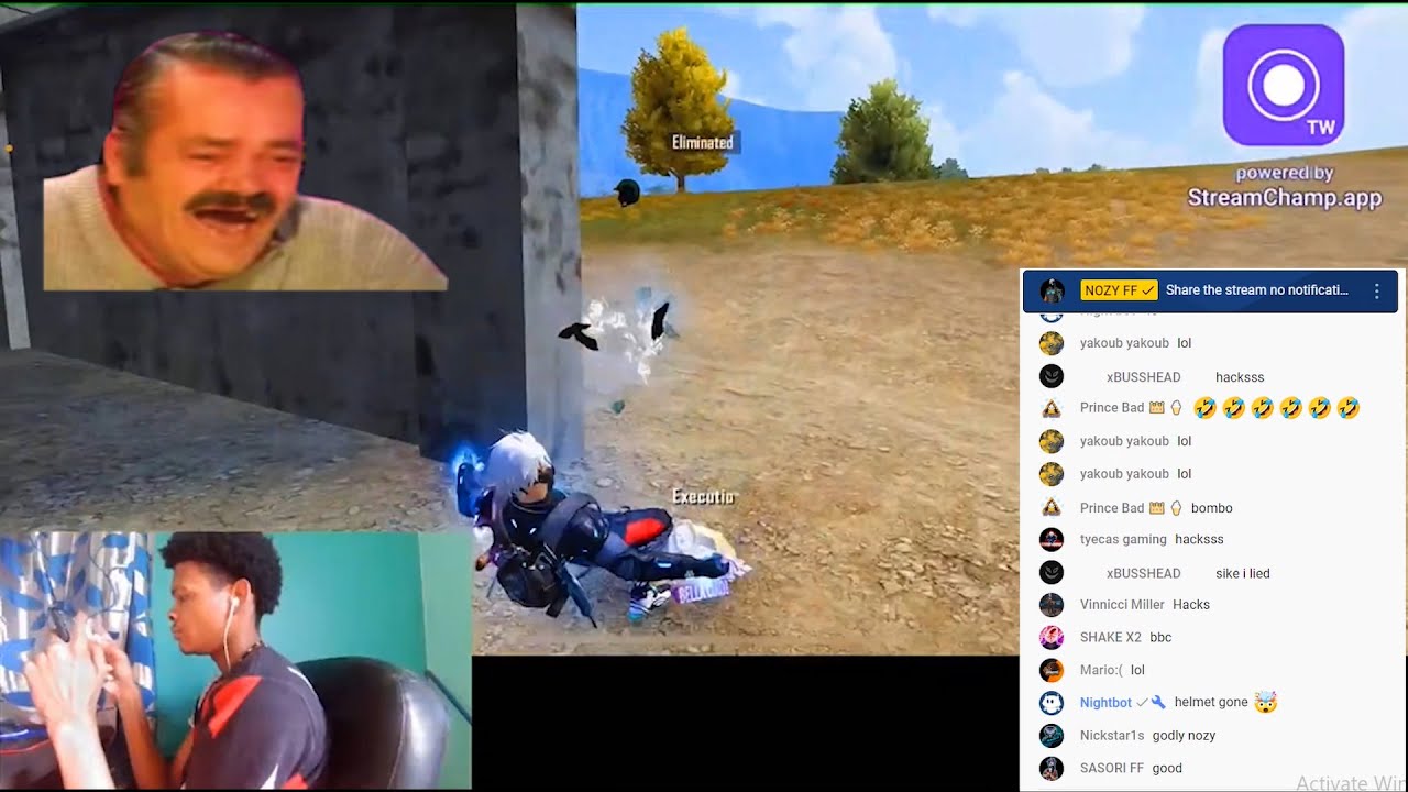 @NozyBack Funniest Moments Playing FreeFire 😂😂🔥🔥 w / Facecam 💀 #1